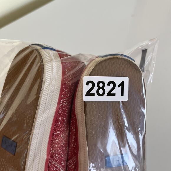 Keds Taylor Swift Shoes Womens Size 7.5 Red Speckle Canvas Ribbon Laces WF48680M - Picture 10 of 10